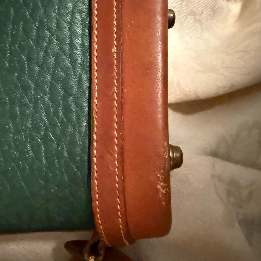 Dooney & Bourke Green and Brown Crossbody Bag with Flap Closure - Picture 7 of 10
